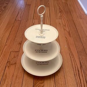 NWOT Anthropologie 3-tier dessert cookie brownie cake stand rustic farmhouse fun